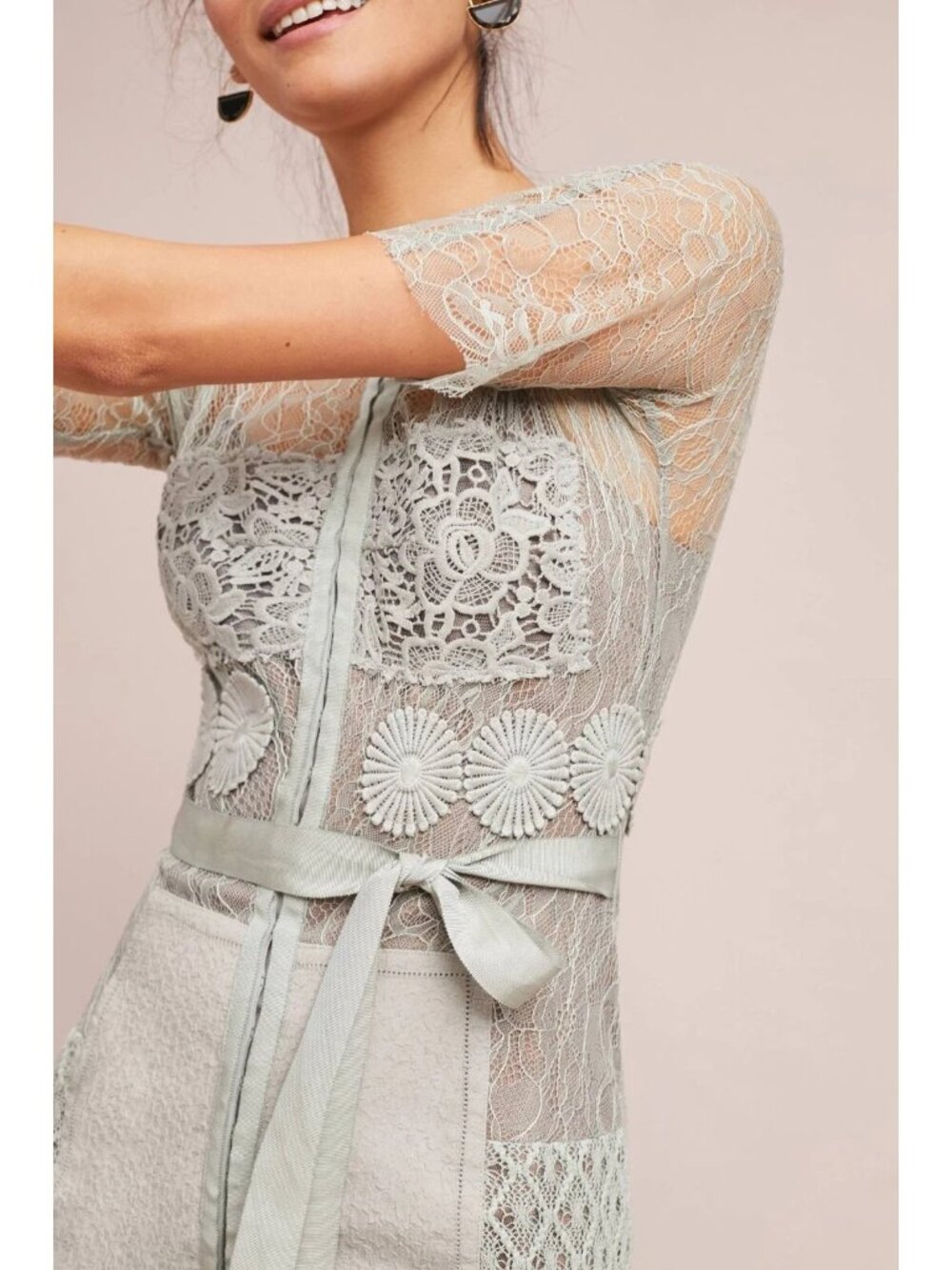 NWT Anthropologie Beguile by Byron Lars Carissima Sheath in Gray Dress 10P - Picture 2 of 7